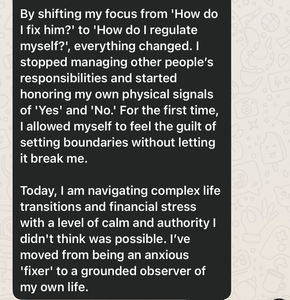 Community testimonial screenshot
